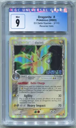 Dragonite 2005 EX Delta Species 3/113 Reverse Holo STAMPED Pokemon Card CGC 9 - Image 1