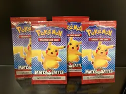 ✨ 4 PACKS / POKEMON MATCH BATTLE 4 CARD PACK / McDONALD'S HAPPY MEAL / SEALED - Image 1