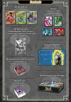 (US Seller) Bandai Dragon Ball Super Card Game 5th Anniversary PREMIUM EDITION - Image 3