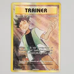 Pokemon Card Brock's Grit (Full Art) Ultra Rare XY - Evolutions 107/108 LP - Image 1