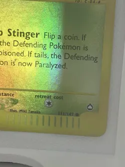 Pokemon Spinarak 111/147 2002 Nintendo Holo Basic Bug 40 HP Card - Image 5