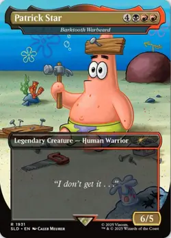 X 1 Patrick Star - Barktooth Warbeard NM-M Secret Lair MTG Magic The Gathering - Image 1