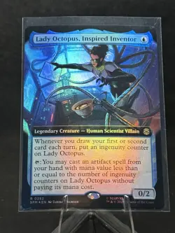 Lady Octopus, Inspired Inventor (Extended Art) FOIL -MTG Magic Spiderman-Crimped - Image 1