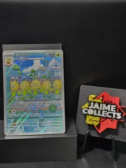 Pokemon Sunflora 169/167 Illustration Rare Full Art Twilight Masquerade NM- - Image 1