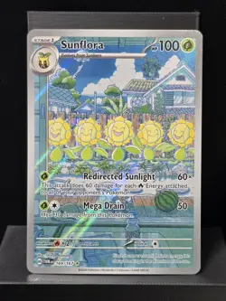 Pokemon Sunflora 169/167 Illustration Rare Full Art Twilight Masquerade NM- - Image 2