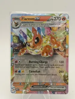 Pokemon TCG Flareon ex 014/131 Sv: Prismatic Evolutions Tera Double Rare Holo 2… - Image 1