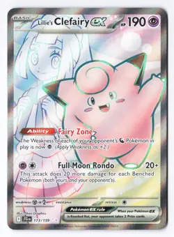 Lillie's Clefairy ex 173/159 - SV09: Journey Together Pokemon Ultra Rare Holo NM - Image 1