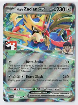 Hop's Zacian ex - 111/159 - Prize Pack Series 7 Pokemon COSMOS Holo NM - Image 1