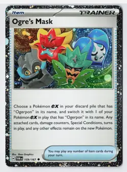 Ogre's Mask (Cosmos Holo) 159/167 - Pokemon TCG Scarlet & Violet Promo Foil NM - Image 1