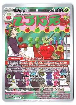 Dipplin 170/167 - Pokemon Twilight Masquerade Illustration Rare IR Full Art NM - Image 1