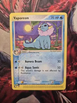 Vaporeon 25/100 - Pokemon TCG EX Sandstorm Ereader Rare Non Holo Vintage NM/LP - Image 1