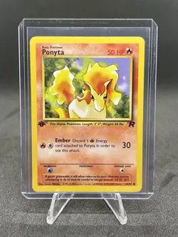 POKEMON PONYTA 64/82 1ST EDITION TEAM ROCKET LP - Image 1