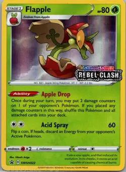 Flapple SWSH022 Promo SWSH Black Star Pokemon NM - Image 1