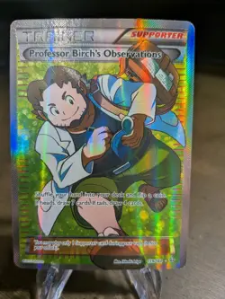 Professor Birch's Observations Pokemon - Full Art 159/160 Moderate Played - Image 1