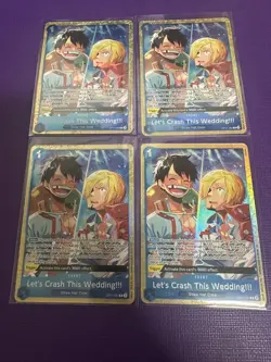 Let's Crash This Wedding!!! One Piece TCG OP11-060 Best Vol. 5 ALT PLAYSET - Image 1