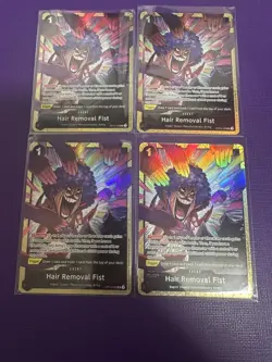 One Piece TCG Hair Removal Fist OP12-098 Premium Collection Alt Art Playset NM - Image 1