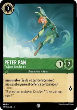 91/204 FOIL ⭐ Peter Pan, Toujours dans les airs | Disney Lorcana FR (2023) - Image 1