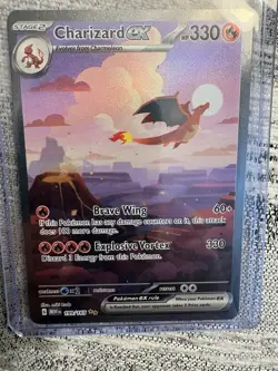 Pokemon TCG Charizard EX Scarlet & Violet 151 Card 199/165 Sir NM/M Condition - Image 1