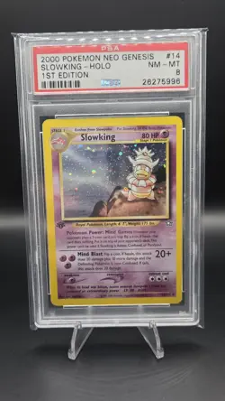 Slowking 14/111 [1st Edition] — PSA 8 — Neo Genesis — Holo Vintage Pokemon Card - Image 1