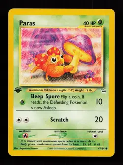 Paras 47/64 Common Neo Revelation 1st Edition Pokemon Card - Image 1