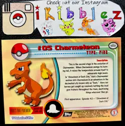 Charmeleon #05 MINT Pack Fresh Vintage TOPPS Black Logo Non-Holo Pokemon Card! - Image 2
