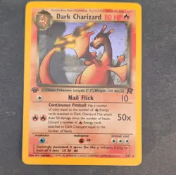 Pokemon Dark Charizard Team Rocket 1st Edition Holo Rare English TCG Card #4/82 - Image 1