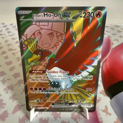 Pokemon TCG Ethans Ho-Oh EX Card Destined Rivals Ultra Rare 209/182 NM - Image 1