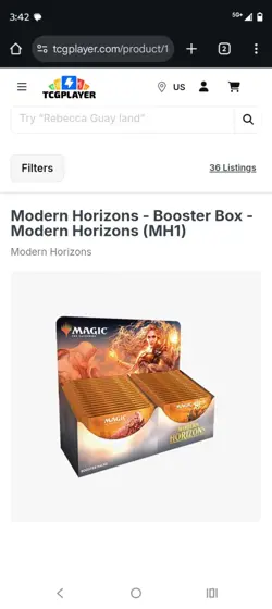 Magic the Gathering MTG Modern Horizons MH1 Booster Box Factory Sealed - Image 1