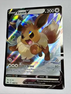 Eevee V #108 Ultra Rare Crown Zenith Pokemon TCG - Image 1