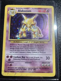Pokemon TCG Alakazam Base Set 1/102 Holo 1999-2000 Wizards Base Set - Image 1