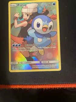 Pokemon Piplup Full Art Holo Secret Rare Cosmic Eclipse 239/236 60 HP 80 ATK - Image 1