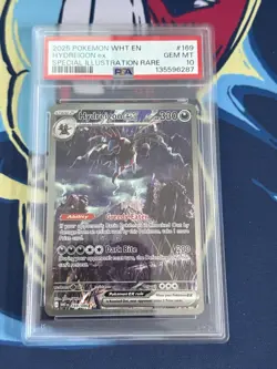 2025 Pokemon White Flare Hydreigon ex #169 SIR PSA 10 - Image 1