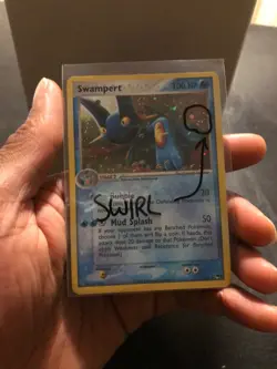 Swampert 5/17 Holo POP SERIES 1 FART SWIRL Rare Promo 2004 Pokemon NM - Image 1