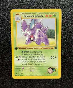 Pokemon TCG - 1st Edition Giovanni's Nidorino 45/132 - Gym Challenge *NM/M - Image 1