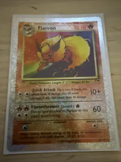2002 WOTC POKEMON LEGENDARY COLLECTION FLAREON 10/110 REVERSE HOLO FOIL NM - Image 1