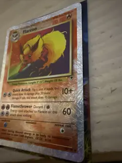 2002 WOTC POKEMON LEGENDARY COLLECTION FLAREON 10/110 REVERSE HOLO FOIL NM - Image 3