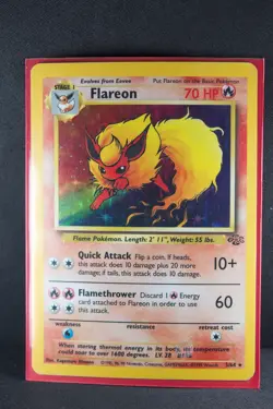 Flareon 3/64 Pokemon TCG Jungle Set Holo Rare - Image 3