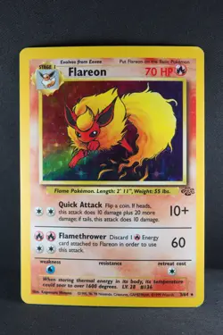 Flareon 3/64 Pokemon TCG Jungle Set Holo Rare - Image 4