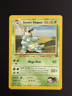 Pokemon TCG Giovanni's Nidoqueen Gym Challenge 23/132 Non-Holo Unlimited Rare NM - Image 1