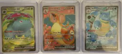 Pokemon S&V 151 Charizard, Blastoise, Venusaur ex 182, 183, 184 /165 - UR Set - Image 1