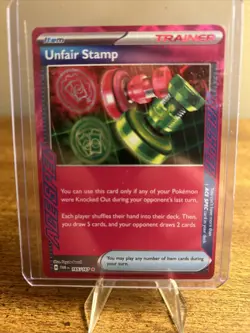 Unfair Stamp 165/167 SV06 Twilight Masquerade ACE SPEC Rare Holo Pokemon TCG - Image 1