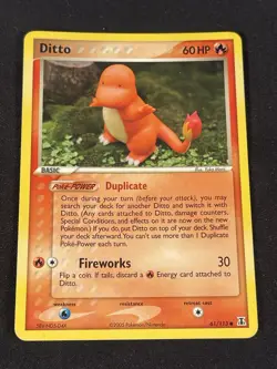 2005 Pokemon EX Delta Species Ditto Charmander Uncommon 61/113 - Image 1