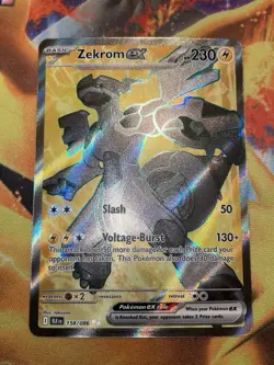 Zekrom ex 158/086 Sv: Black Bolt Holo Pokemon Card Near Mint+ - Image 1