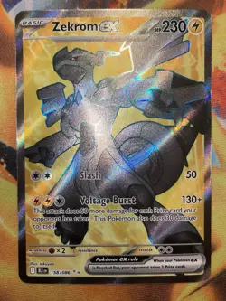 Zekrom ex 158/086 Sv: Black Bolt Holo Pokemon Card Near Mint+ - Image 2