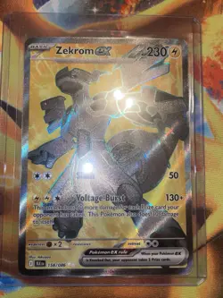 Zekrom ex 158/086 Sv: Black Bolt Holo Pokemon Card Near Mint+ - Image 4
