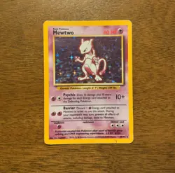 Pokemon TCG Mewtwo Base Set Holo Rare Card 10/102 - Image 1
