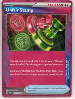 Pokemon Card Unfair Stamp Ace Spec Holo Twilight Masquerade 165/167 NM/M - Image 1