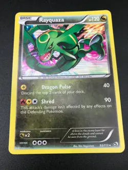 Rayquaza HOLO RARE 93/113 Pokemon BW Legendary Treasures TCG Card NM 2013 - Image 2