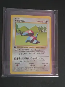 Porygon Pokemon Card 1st Edition Shadowless 39/102 M/NM - Image 1