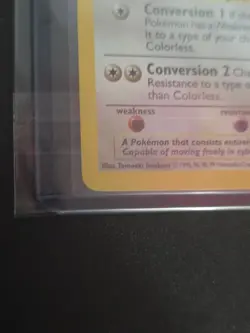 Porygon Pokemon Card 1st Edition Shadowless 39/102 M/NM - Image 2